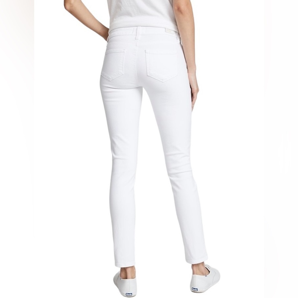 PAIGE White Ankle Crop Slim Jeans